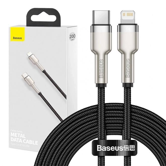 Baseus USB-C til Lightning kabel Cafule 20W, 2m sort