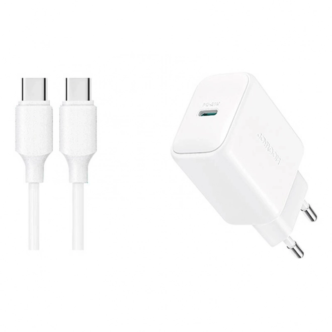 Netværksoplader Joyroom med kabel C-C 20W 1m (hvid)