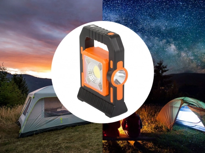 Solcelle camping LED lys med genopladeligt batteri