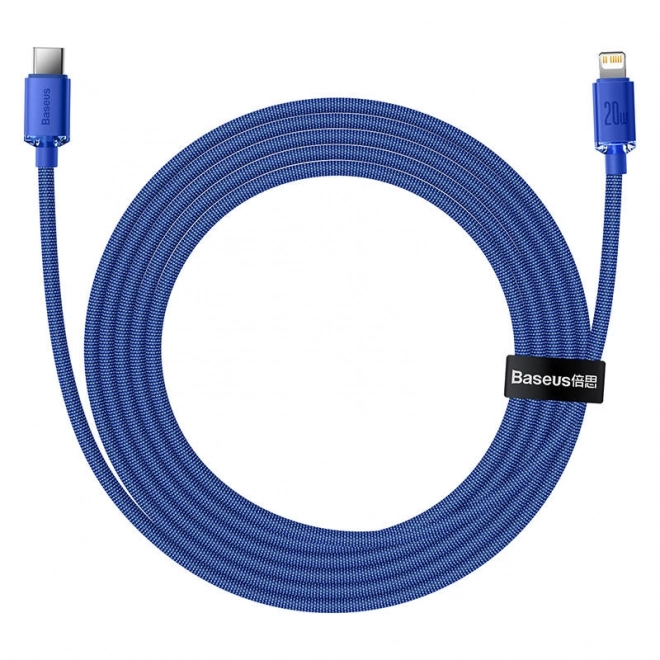 Baseus Crystal Shine kabel USB-C til Lightning 20W PD 2m blå