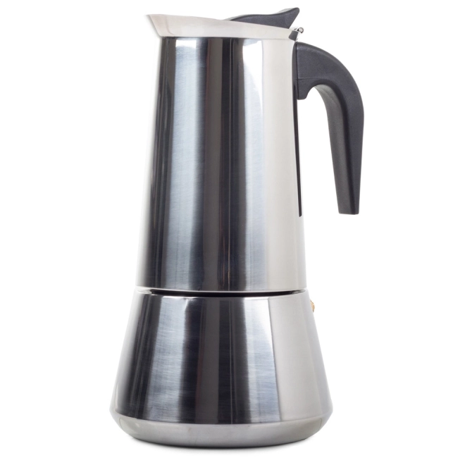 Italiensk moka kaffekande 12 kopper 600 ml rustfrit stål
