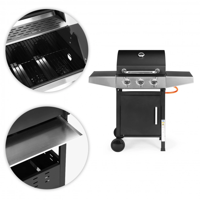Gasgrill til haven med 3 brændere