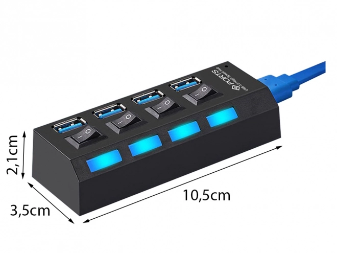 USB-hub med 4 USB 3.0-porte