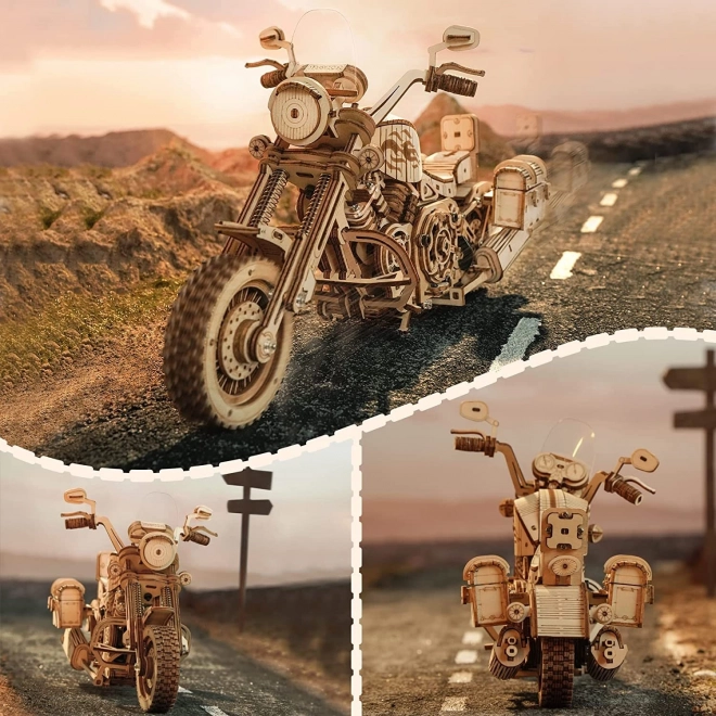 Motorcykel Cruiser LK504 - 3D træbyggesæt