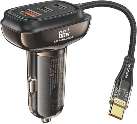 FONENG C20 biloplader 66 W med 3 porte (USB-A + 2× USB-C)