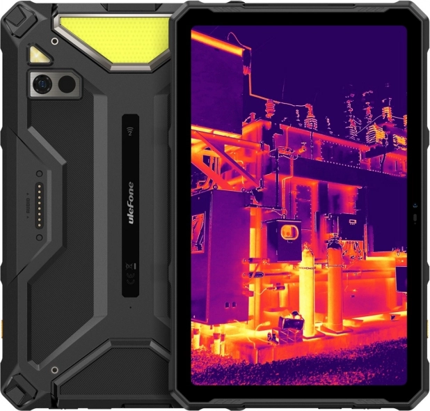 Robust Ulefone-tablet med termokamera 5G 10,36" 8/256 GB IP69K sort
