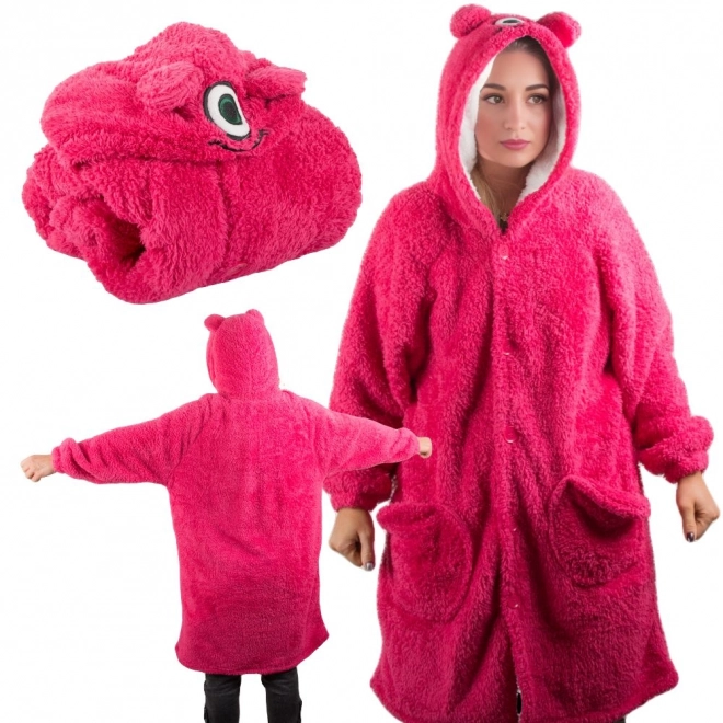 Varm oversize hoodie tæppe med hætte