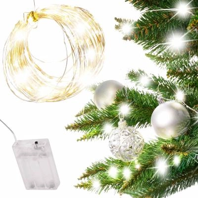 Dekorative LED-lyskæder på wire 5 m 50 LED – Varm hvid