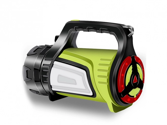 Genopladelig LED-lommelygte med powerbank til camping