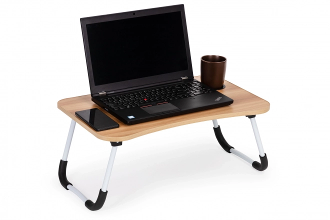 Stativ til bærbar computer til seng 60x40cm - træ