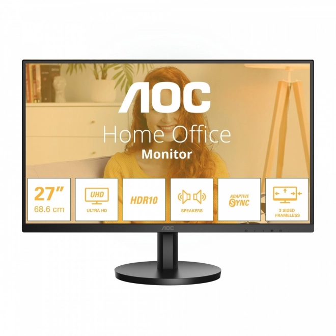monitor 27 tommer IPS 4K med HDMI og DP