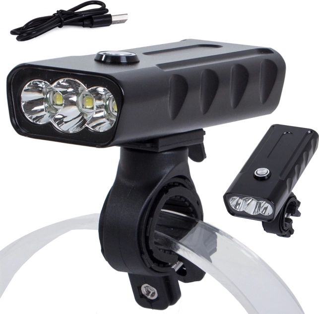 Cykellygte med powerbank-funktion og LED CREE XM-L T6