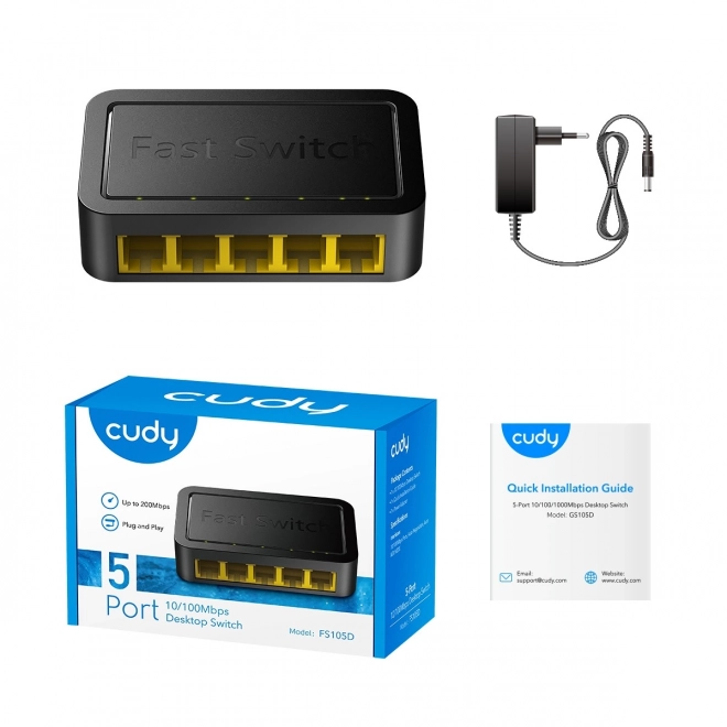 Switch 5 porte 10/100 Mbit/s