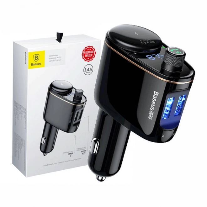 Bluetooth MP3 sender til bil Baseus Sort