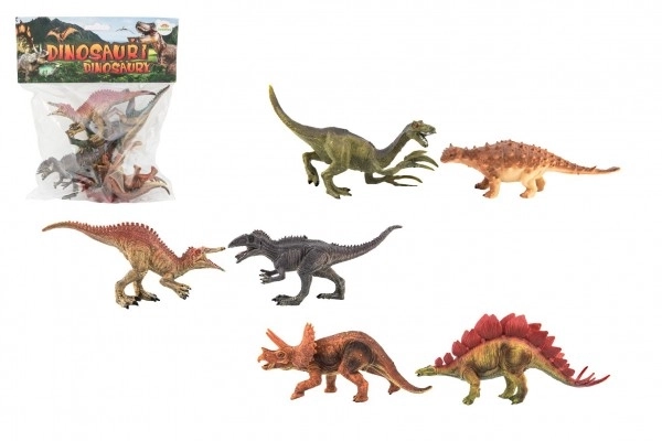 Plastsæt med 6 dinosaurer