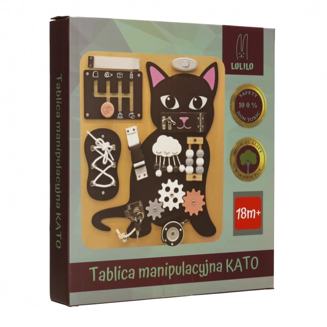 Træsensorisk tavle Kat