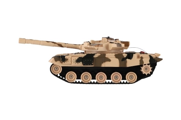 Fjernstyret tank med genopladeligt batteripakke og lydeffekter