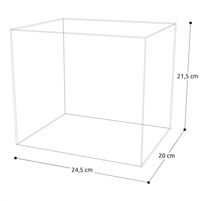 Plexiglaskasse til miniatures husmodeller