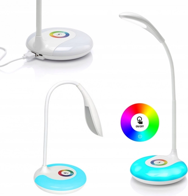 LED bordlampe med RGB-bagbelysning i 256 farver