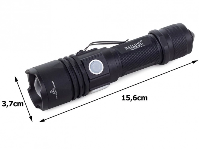 Militær taktisk lommelygte med Cree XM-L T6 LED dioder
