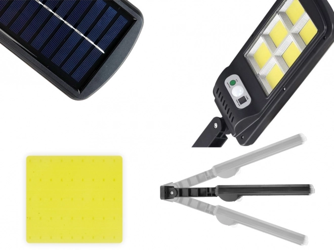 Solcellelampe med bevægelsessensor og skiftende lys
