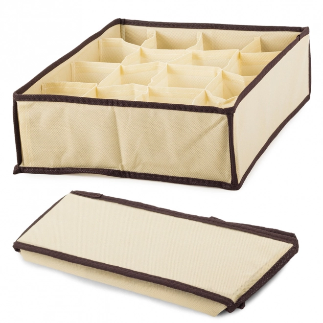 Beige skuffeorganisator til undertøj og strømper
