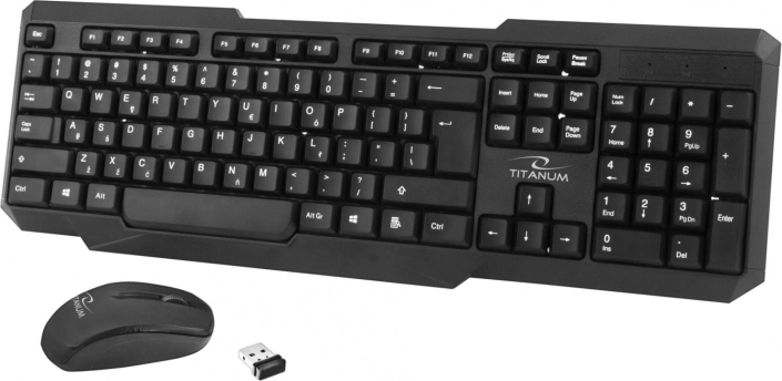 Trådløst tastatur- og musesæt 2,4 GHz TITANUM Memphis