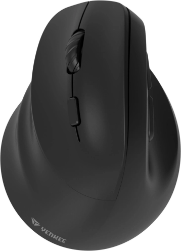 Ergonomisk trådløs vertikal venstrehåndsmus med batteri og dual tilslutning WL + BT