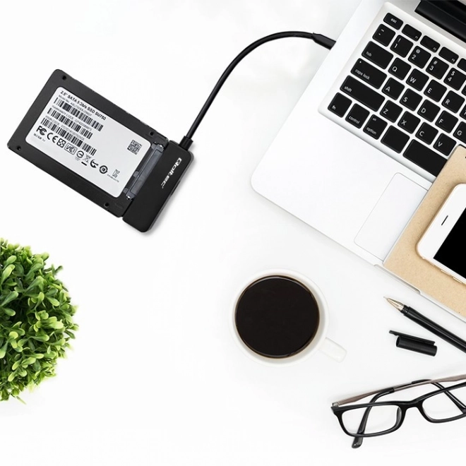 Adapter SATA | 2,5" adapter SSD HDD| Super hastighed 5Gb/s | 2TB – USB-C
