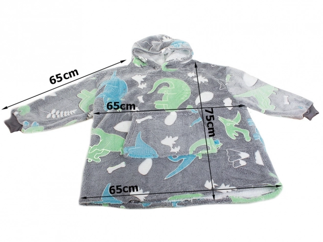 Lysende sweatshirt med dinosaur til børn