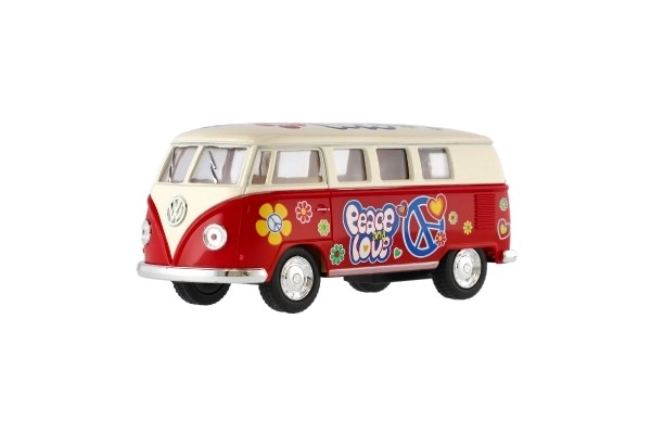 Autobus Kinsmart VW Klassisk metal/plast 13cm med tilbagespoling