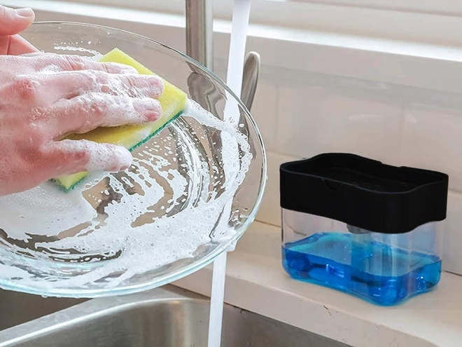Dispenser til sæbe og svampe
