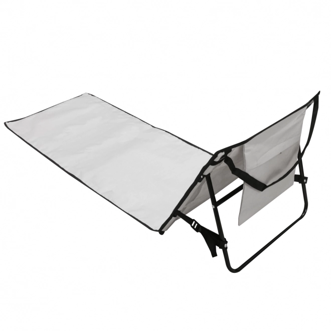 Strandmåtte med ryglæn Strandstol foldbar grå