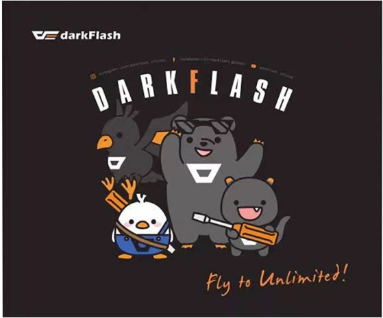 Gaming-musemåtte Darkflash sort 30 × 25 cm