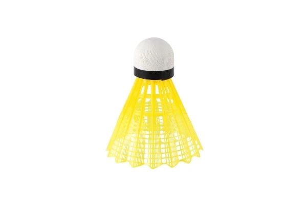 Bold/kurve til badminton farverige plast 3 stk på kort 11x21 cm