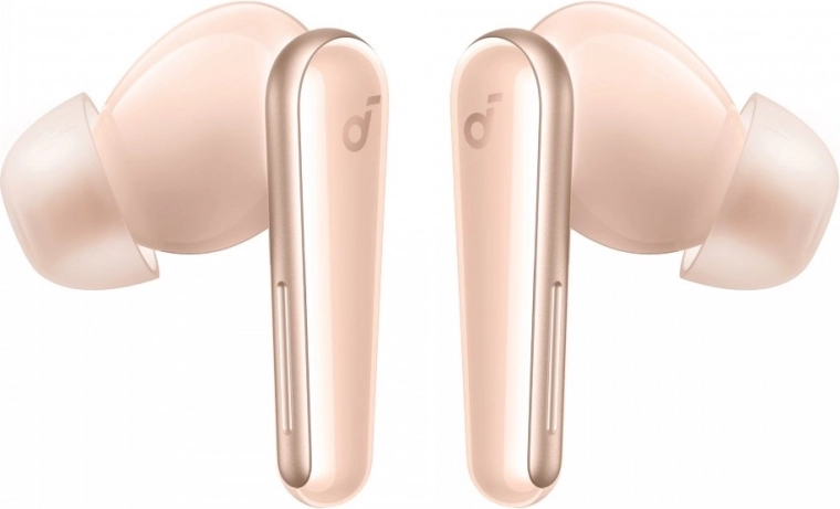 Elegant design af disse lyserøde trådløse høretelefoner