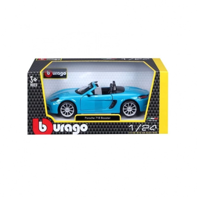 Bburago 1:24 Porsche 718 Boxster Blå