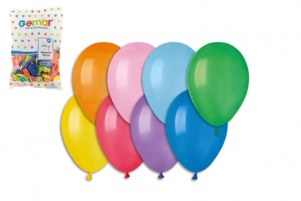 Oppustelige balloner farverige blanding 21 cm - 100 stykker