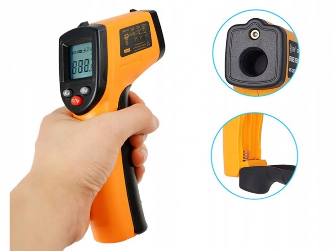 Berkontakt lasertermometer -50 +380°c