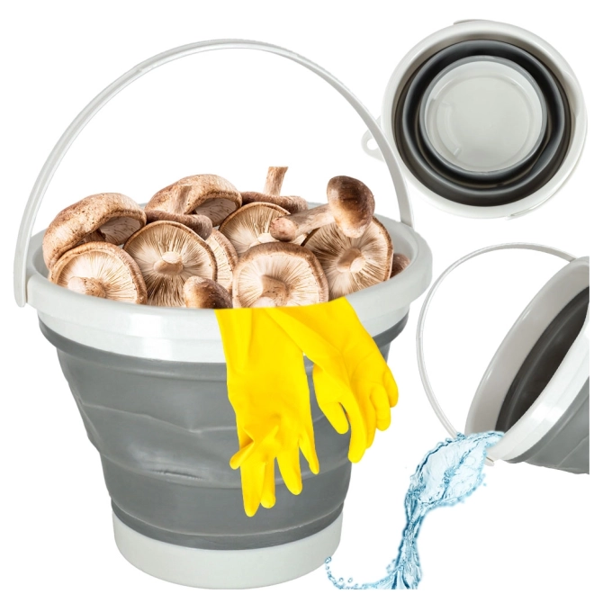 Sammenklappelig silikone camping spand 10L