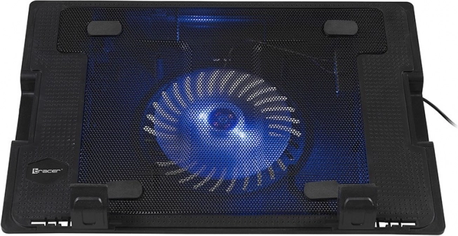 Køleunderlag til bærbar TRACER Icestorm 12–17″ med blå LED-ventilator