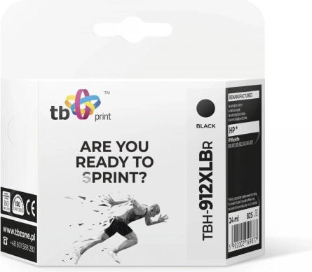 Sort blækpatron til HP OfficeJet Pro 8025 912XL (erstatning)
