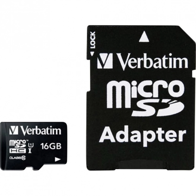 Hukommelseskort Verbatim 16GB microSDHC UHS-I med adapter