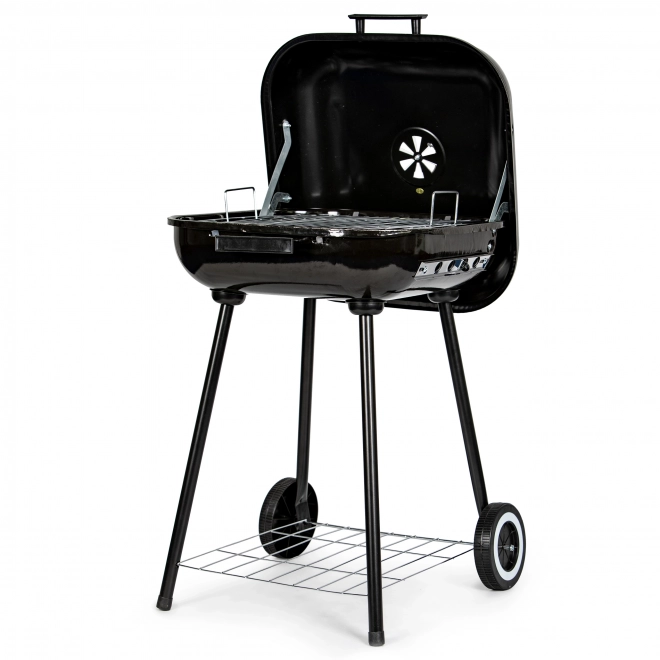Havegrill med vippelåg + hjul