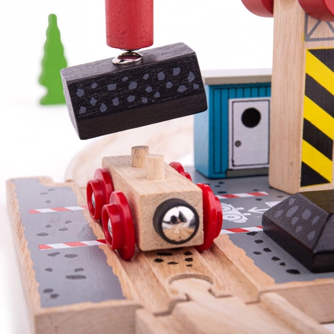 Bigjigs Rail Kuldok med kran