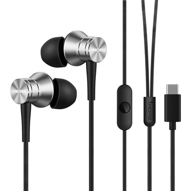 In-ear høretelefoner 1MORE Piston Fit med kabel (sølv)
