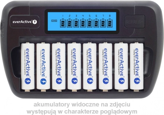 Oplader til batterier EVERACTIVE NC-800 til 8 AA/AAA