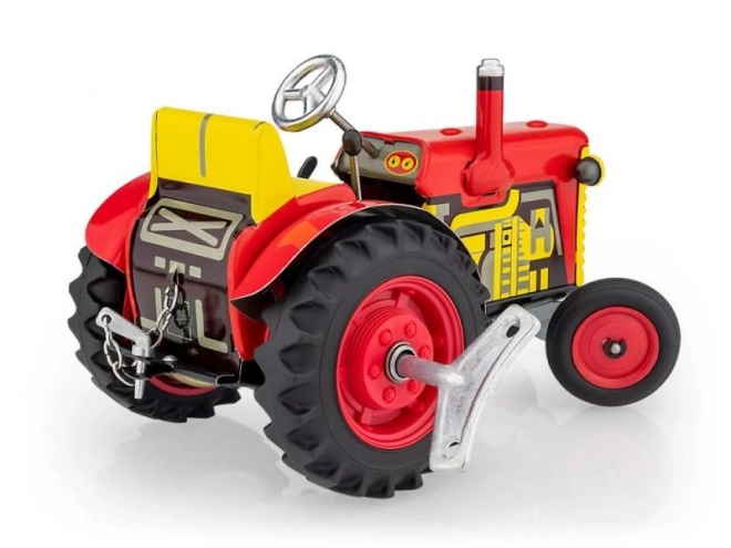 Traktor Zetor med anhænger rød på nøgle metal 28cm Kovap i æske
