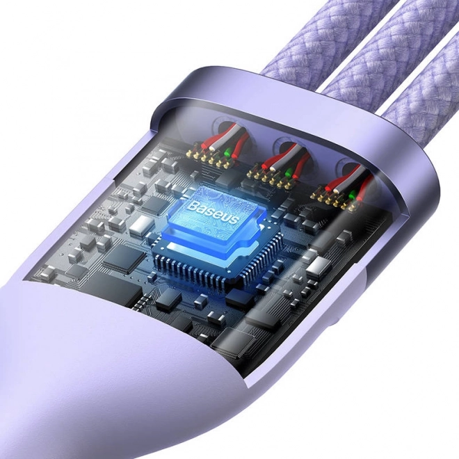 Multifunktionel opladerkabel Baseus med USB-C, Micro USB og Lightning stik, 100W, 1,5 m