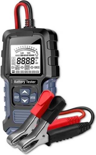 Digital batteritester med LCD-skærm til 12V og 24V